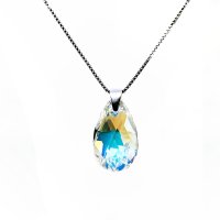 Art.No.ab610628skvd022- Сребърно колие Класическа капка 28мм aurore boreale от  