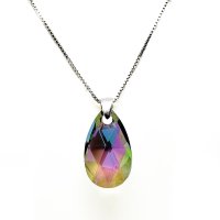 Art.No.prsh610628skvd022- Сребърно колие Класическа капка 28мм paradise shine от  