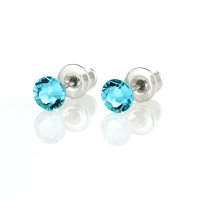 Art.No.blz208820ov- Малки кристални обици Мини blue zircon от  