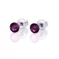 Art.No.am208820ov- Малки кристални обици Мини amethyst от  