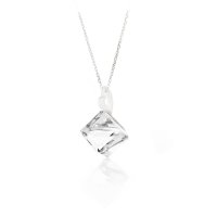 Art.No.cr48418vsfzd025- Сребърно колие кристално кубче 8мм crystal от  