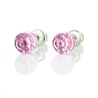 Art.No.lr48696ov- Обици винт Диско топче 6мм light rose от  