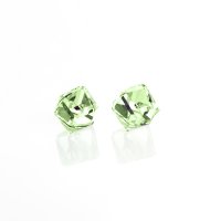 Art.No.p48414ov- Обици винт с австрийски кристали Кубче 4мм peridot от  