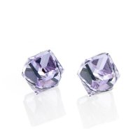 Art.No.v48416ov- Обици винт с австрийски кристали Кубче 6мм violet от  