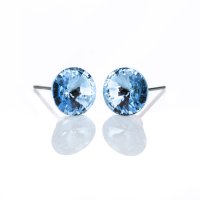 Art.No.aq112239ov- Кристални обици Малка ривола винт aquamarine от  