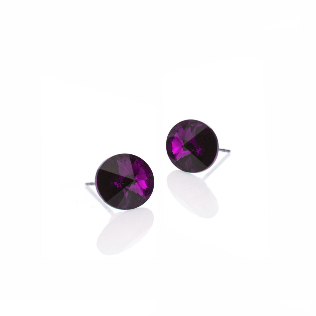 Кристални обици Малка ривола винт amethyst