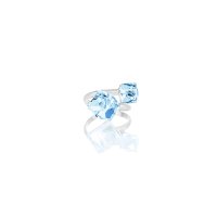 Art.No.aq484186prs- Пръстен сребро 925 с кристални кубчета aquamarine от  