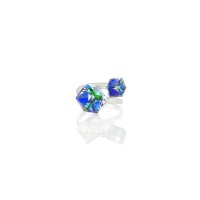 Art.No.bbl484186prs- Пръстен сребро 925 с кристални кубчета bermuda blue от  