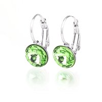 Art.No.p112239op- Обици с кристали Малка ривола панта peridot от  