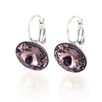 Art.No.antp112212op- Обици с кристали Голяма ривола панта antique pink от  