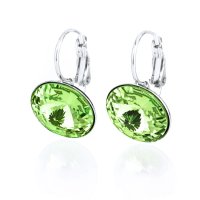 Art.No.p112212op- Обици с кристали Голяма ривола панта peridot от  