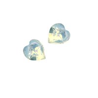 Art.No.who48846ov- Kристални обици Сърце винт white opal  от  