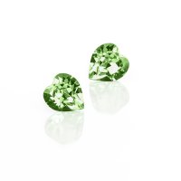 Art.No.p48846ov- Kристални обици Сърце винт peridot от  