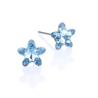 Art.No.aq47548ov- Кристални обици винт Морска звезда 8мм aquamarine от  