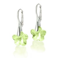 Art.No.p674412op- Обици с кристали Цвете peridot от  