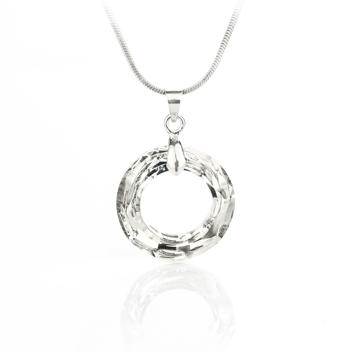 Кристално колие Ринг 20мм silver shade