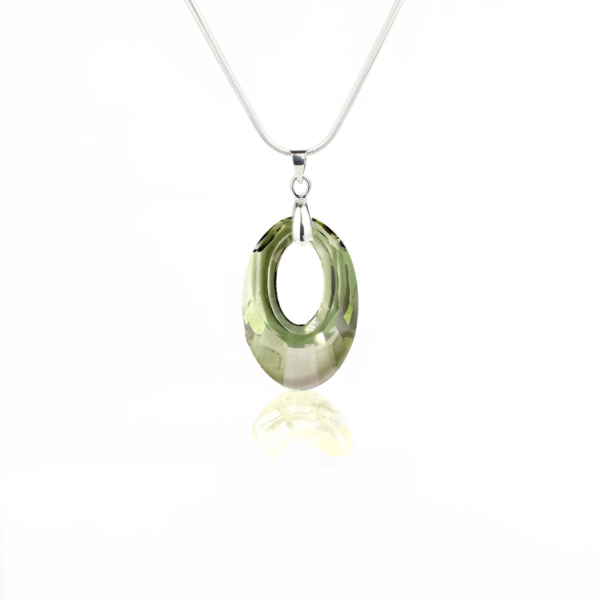 Кристално колие Хелиос 20мм luminous green