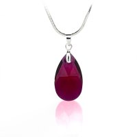Art.No.ruby610622- Кристално колие Класическа капка 22мм ruby от  