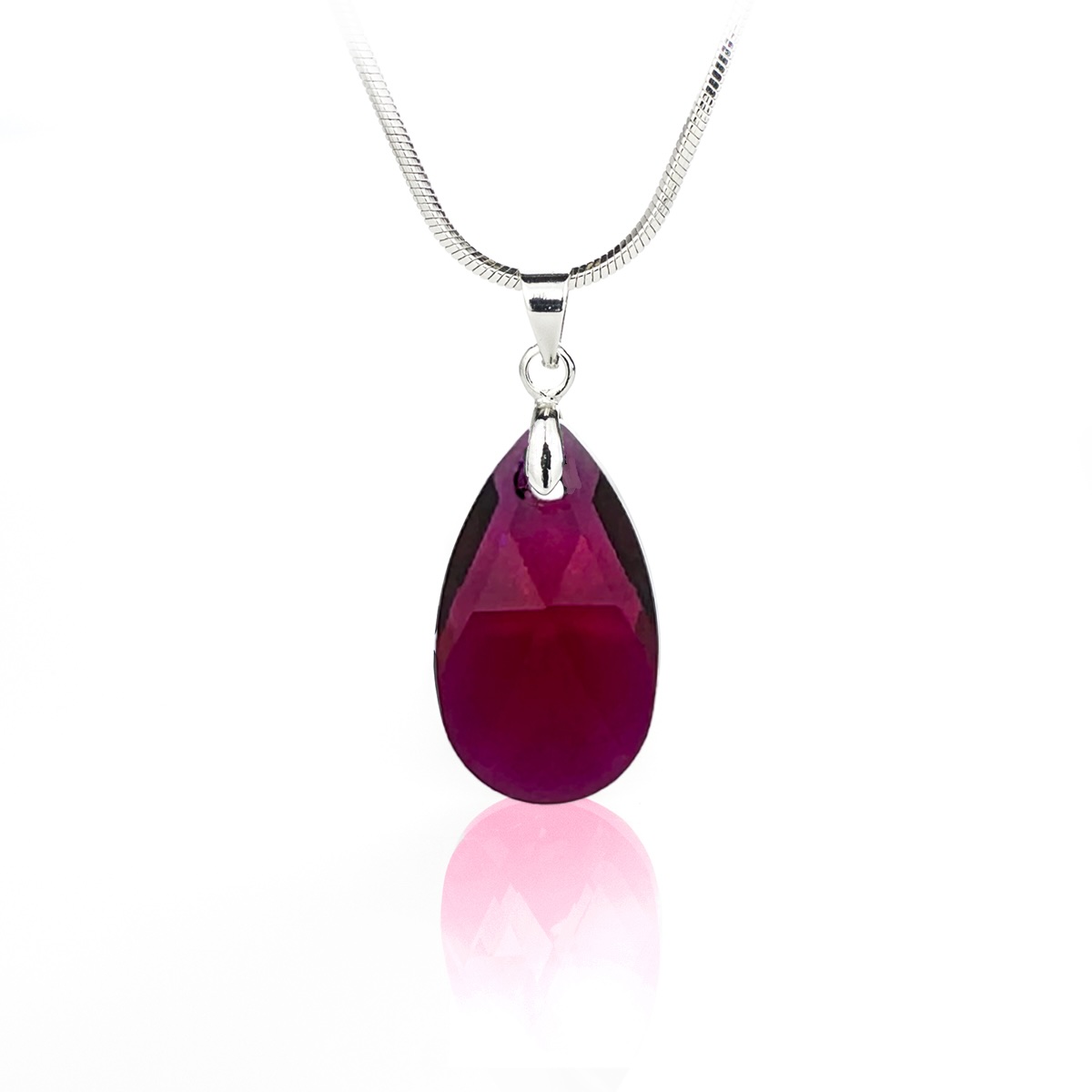 Кристално колие Класическа капка 22мм ruby