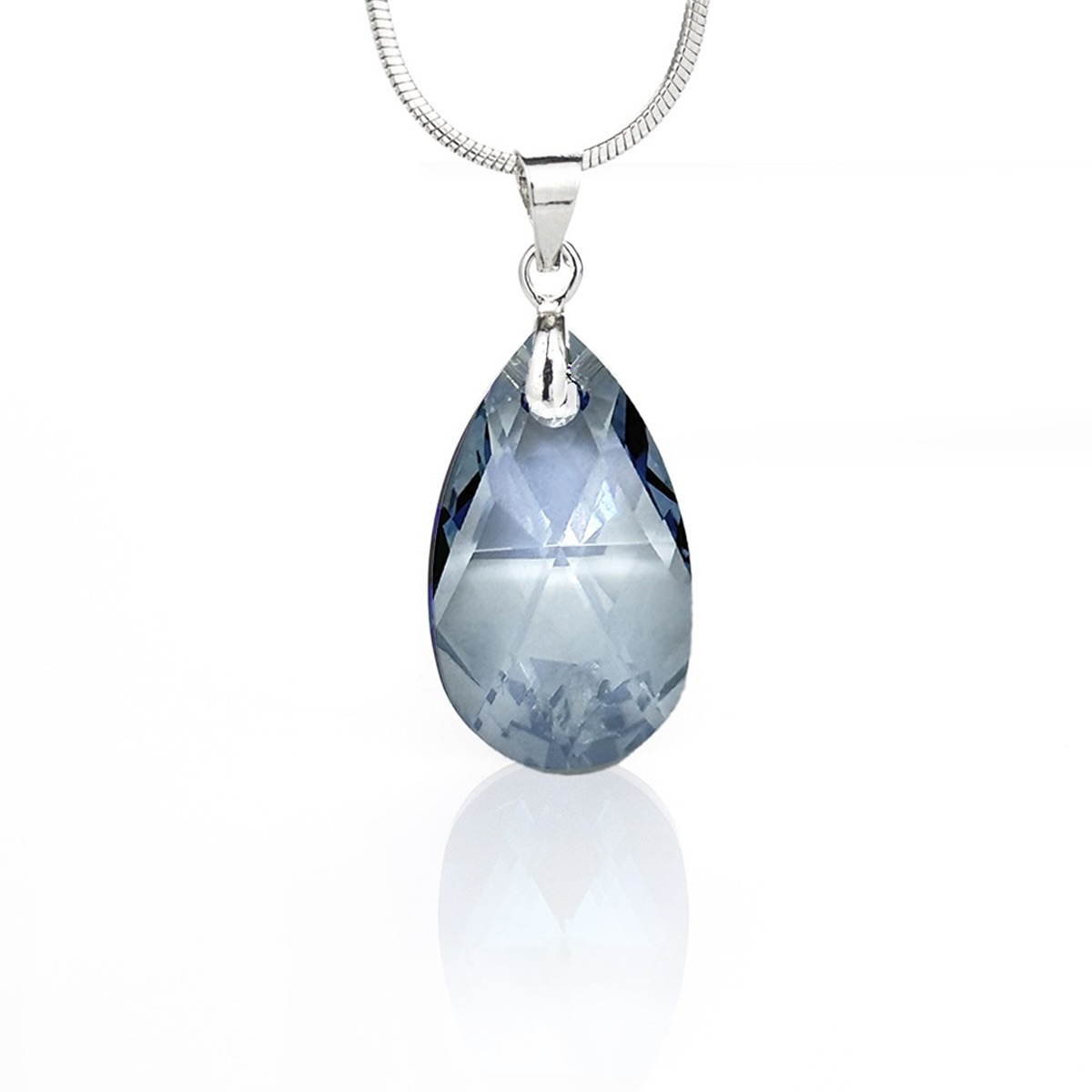 Кристално колие Класическа капка 28мм blue shade