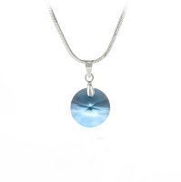 Art.No.aq642812- Колие кристално кръгче 12мм aquamarine от  