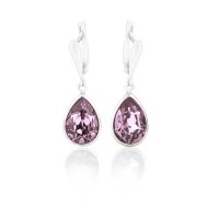 Art.No.antp432014dos- Сребърни висящи обици Капка 14мм antique pink от  