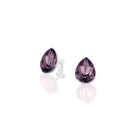 Art.No.antp432014ovs- Сребърни обици винт Капка 14мм antique pink от  