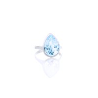 Art.No.aq432014prs- Сребърен пръстен Капка 14мм aquamarine от  
