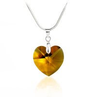 Art.No.top622818- Колие с кристал Сърце 18мм topaz от  
