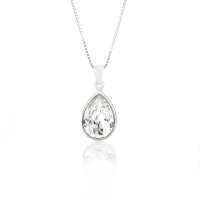 Art.No.cr432014vskvd015- Класическо сребърно колие Капка с австрийски кристал crystal от  