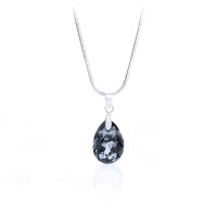 Art.No.sini643316- Колие с кристал Капка 16мм silver night  от  