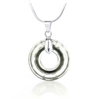 Art.No.ssha603925- Кристално колие Диск пендант silver shade  от 