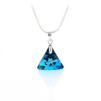 Art.No.bblp662816- Колие с кристал 16мм Триъгълник bermuda blue от  