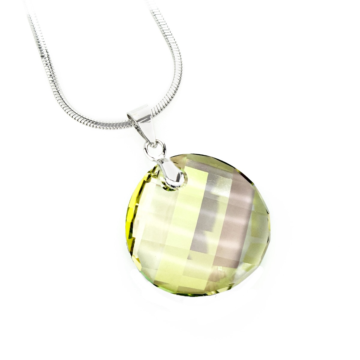 Кристално колие Туист 18мм luminous green
