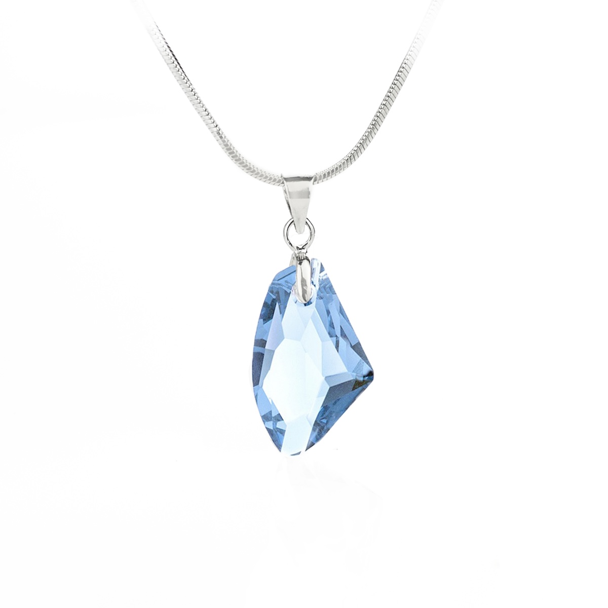 Кристално колие Галактик 19мм aquamarine