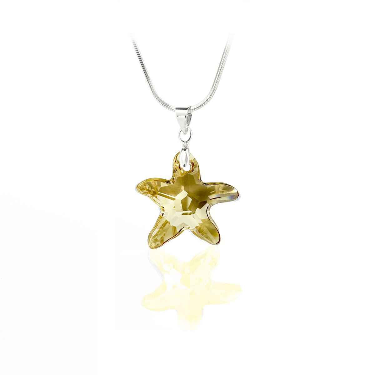 Кристално колие Морска звезда 16мм golden shadow