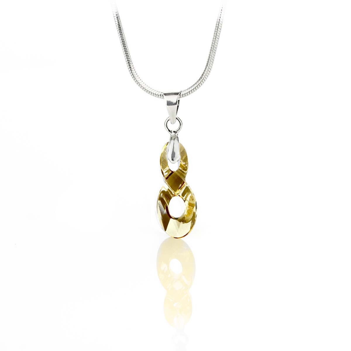 Кристално колие Безкрайност 18мм golden shadow