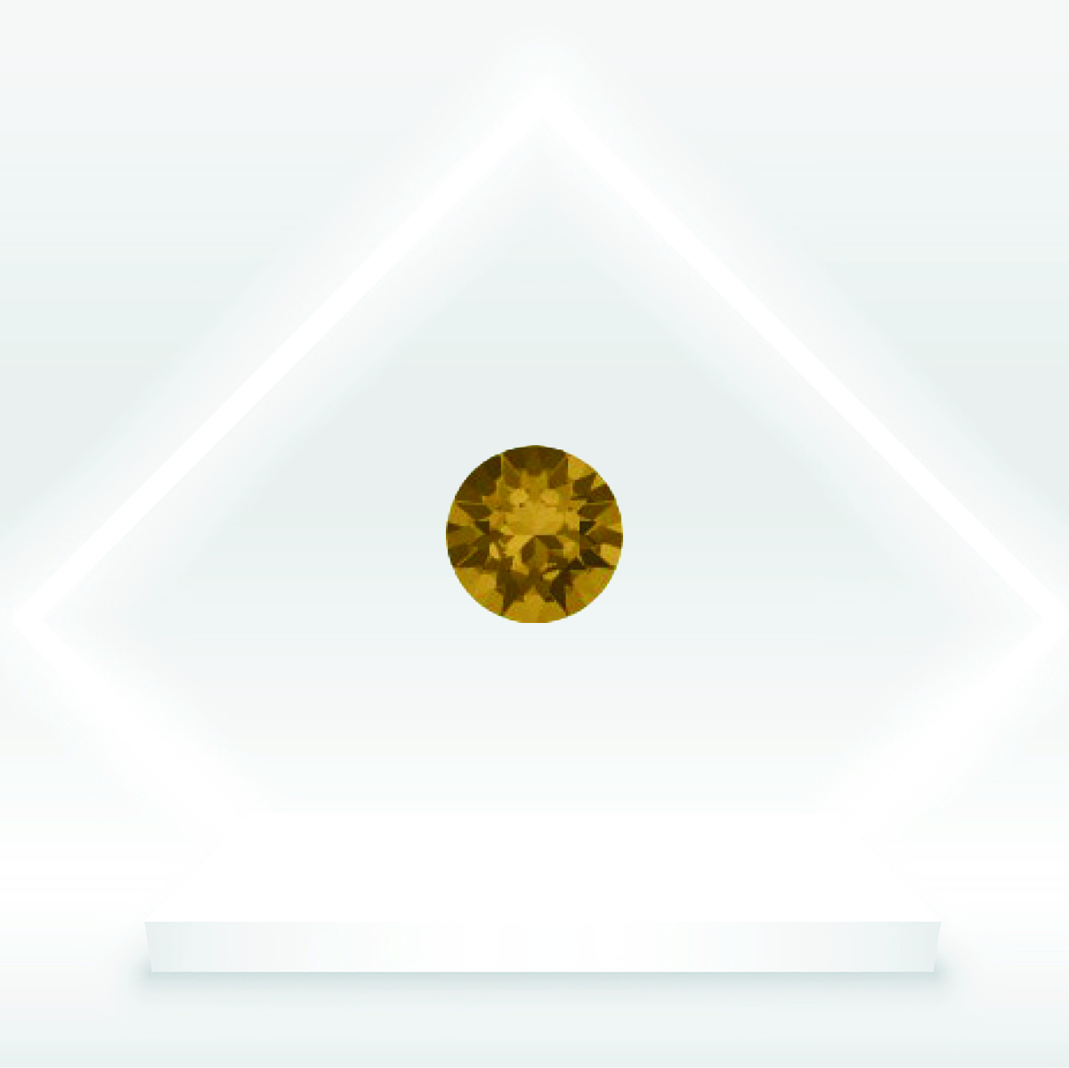 Кристално колие Кръст 20мм topaz