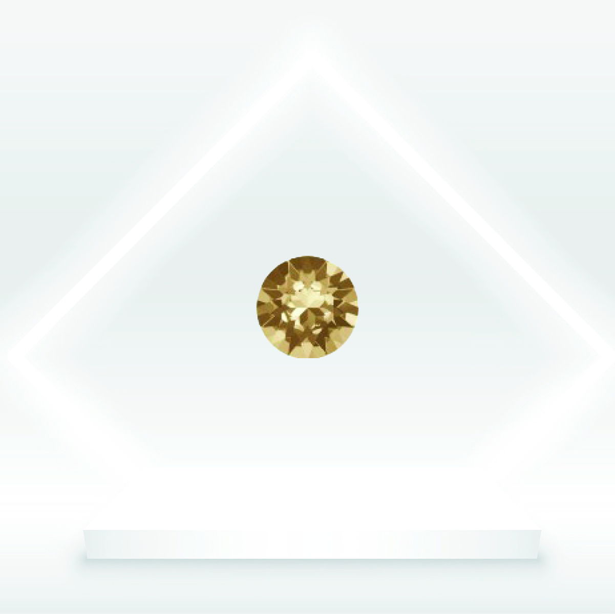 Кристално колие Кръст 20мм golden shadow