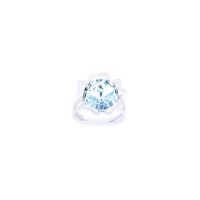 Art.No.aq112212cvprs- Сребърен пръстен Ривола цвете aquamarine от 
