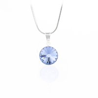 Art.No.lsap112212obv- Кристално колие Ривола обков light sapphire от  