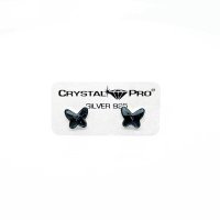 Art.No.dbl28548ovs- Сребърни обици винт Пеперуда denim blue от  
