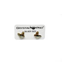 Art.No.gs28548ovs- Сребърни обици винт Пеперуда golden shadow от  