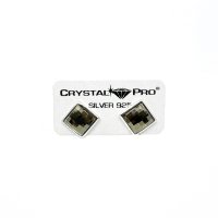 Art.No.ssha24938ovs- Сребърни обици винт Плочка silver shade от  