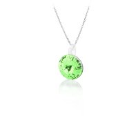 Art.No.p112212vsfzd025- Сребърно колие Rivolla 12mm peridot от  