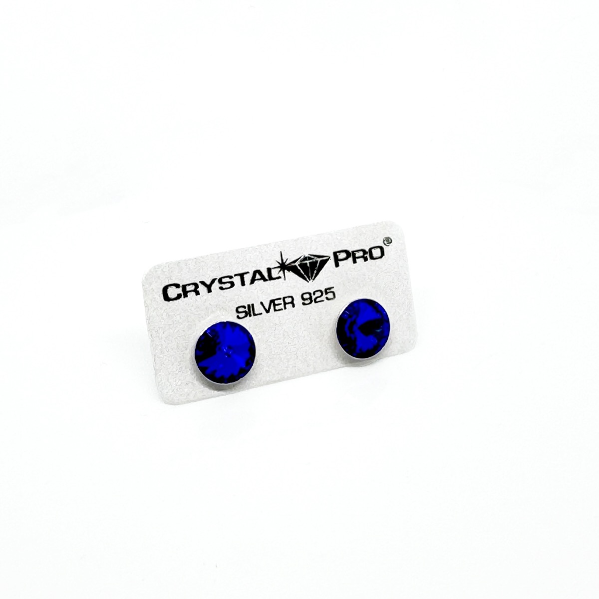 Обици винт сребро 925 Rivolli 8mm majestic blue