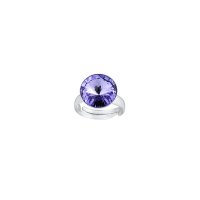 Art.No.tan112212prs- Регулиращ  сребърен пръстен Риволи 12мм tanzanite от  