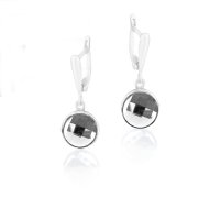 Art.No.ssha203510dos- Сребърни висящи обици Кръг silver shade от  