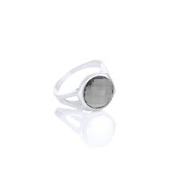 Art.No.bld203510prs- Сребърен пръстен с австрийски кристал Кръг black diamond от  