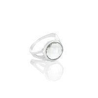 Art.No.ssha203510prs- Сребърен пръстен с австрийски кристал Кръг silver shade от  